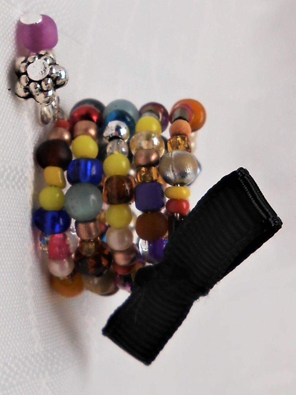 No. 3 - Handmade memory wire ring with 2, 3, and 4 mm pearls